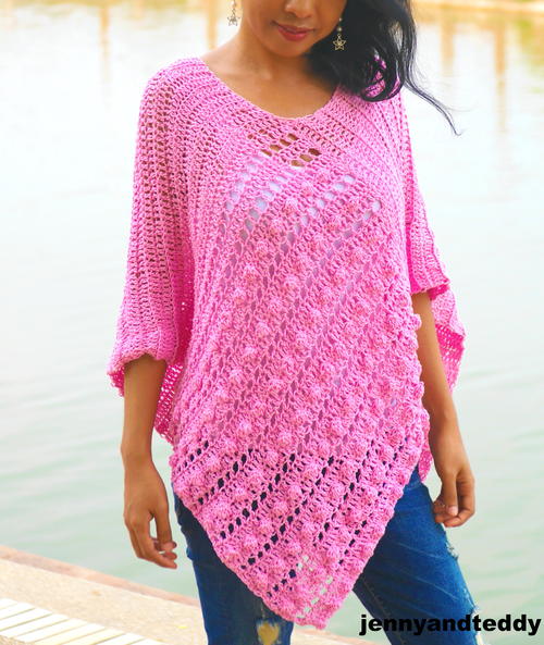 Bubble Gum Easy Poncho