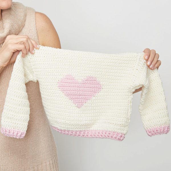 Childrens Heart Sweater Crochet Pattern