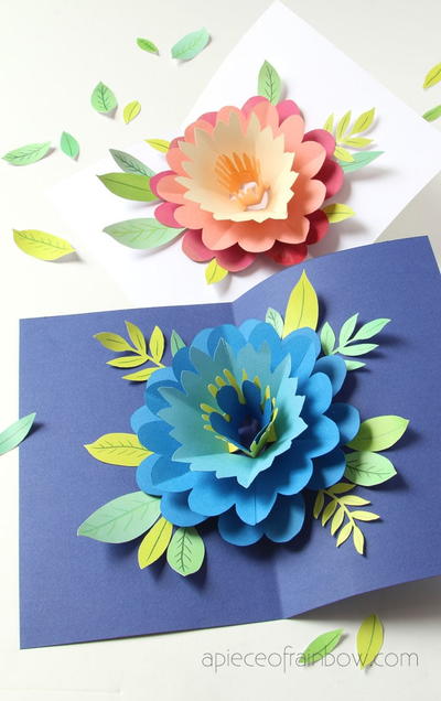 Colorful Pop-Up DIY Mothers Day Card