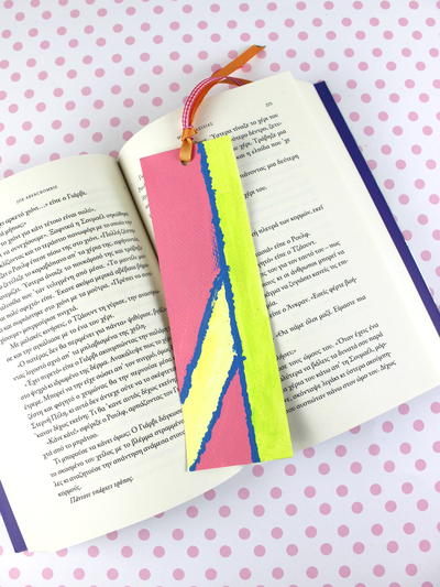 Painted Paper Bookmark
