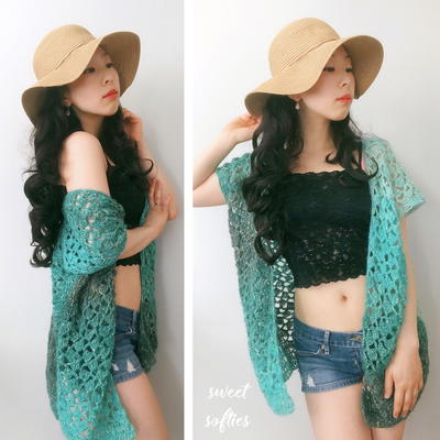 Beach Breeze Summer Cover-Up Kimono Top