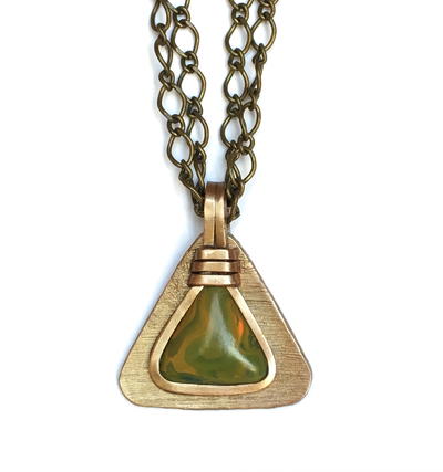 Faux Gem and Metal Pendant