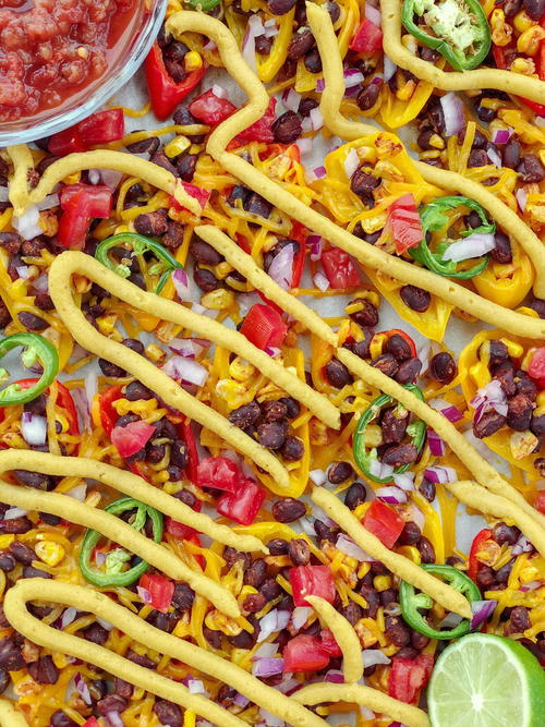 Vegan Mini Sweet Pepper Nachos