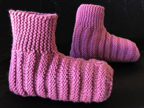 How to Knit Ribbed Bootie Slippers for Adults