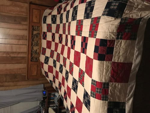 Nine Patch Bed Quilt Pattern