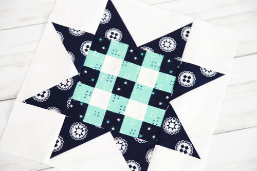 Sweet Gingham Star Block