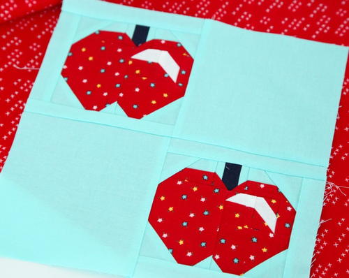 Crisp Apple Quilt Block Pattern