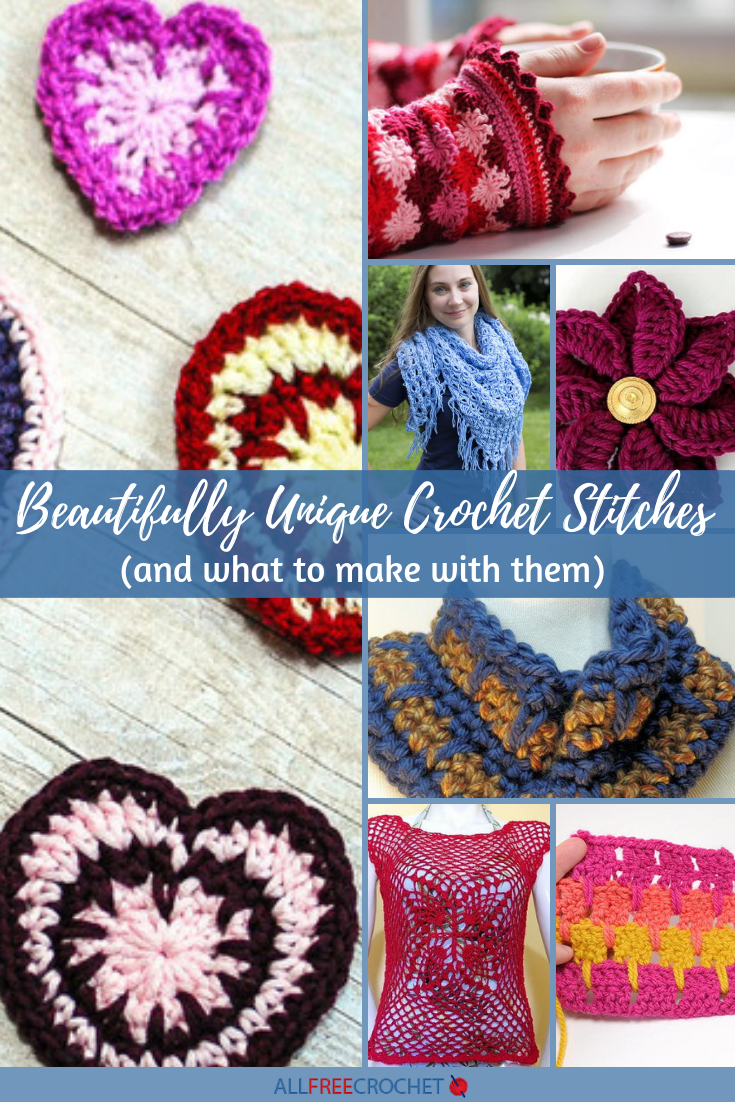 12 beautifully unique crochet stitches | allfreecrochet