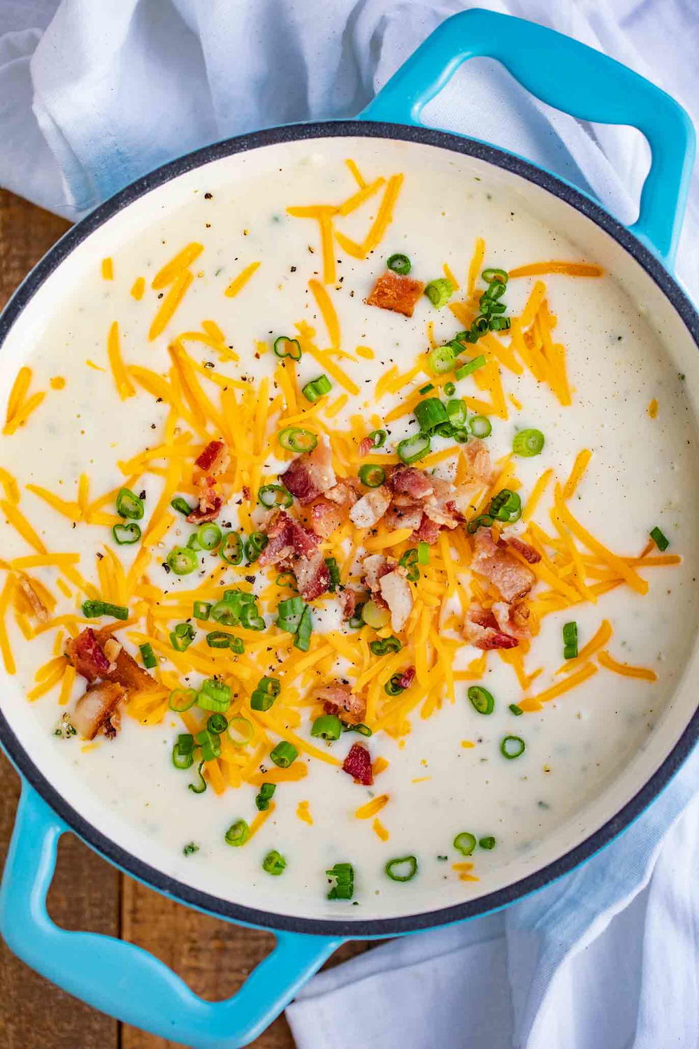 Cheesy Bacon Ranch Potato Soup | FaveSouthernRecipes.com