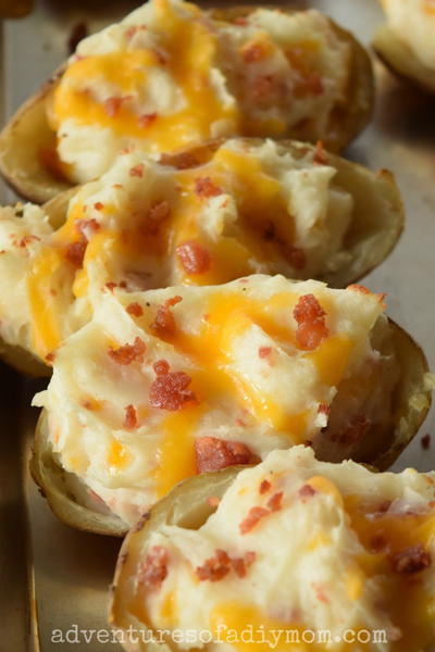 Twice Baked Potatoes with Bacon and Cheese