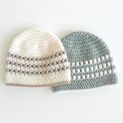 Puff Stitch Crochet Baby Hat Pattern