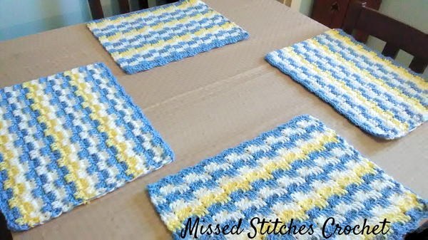 Heavenly Blue Crochet Placemat