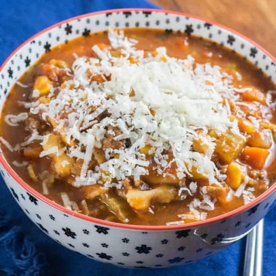 Easy Peasy Hamburger Minestrone Soup