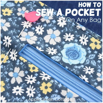 Free Template - How to Add a Pocket to Any Bag!