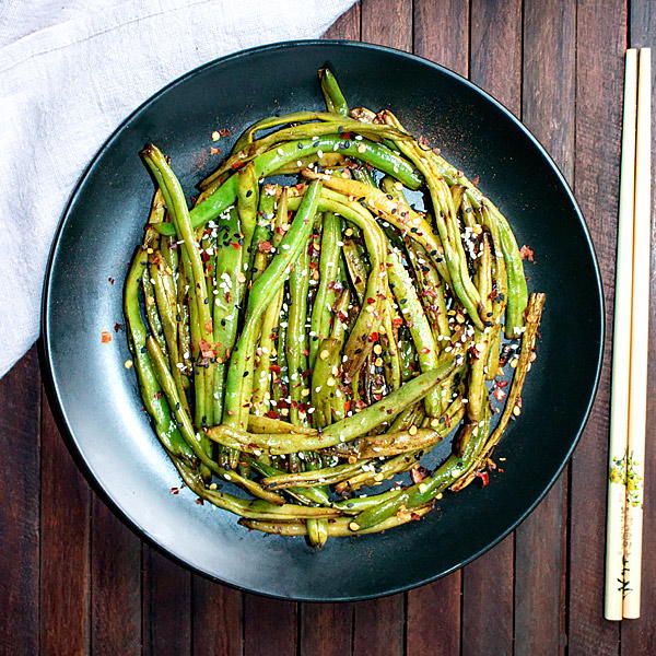 Chinese Szechuan Dry Fried Green Beans 