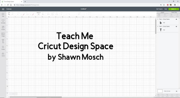Teach Me Cricut Design Space