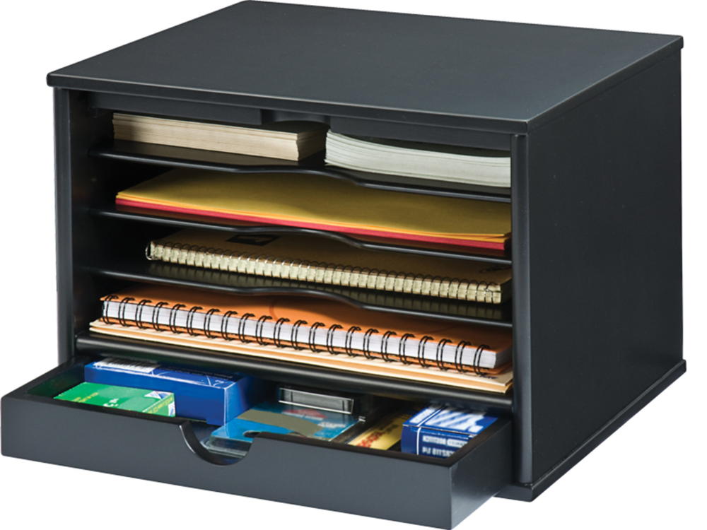 Victor Midnight Black Desk Organizer Bundle