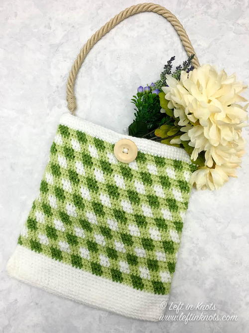 Gingham Market Tote