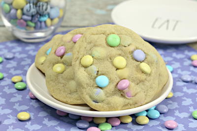 Jumbo M&M Easter Cookies