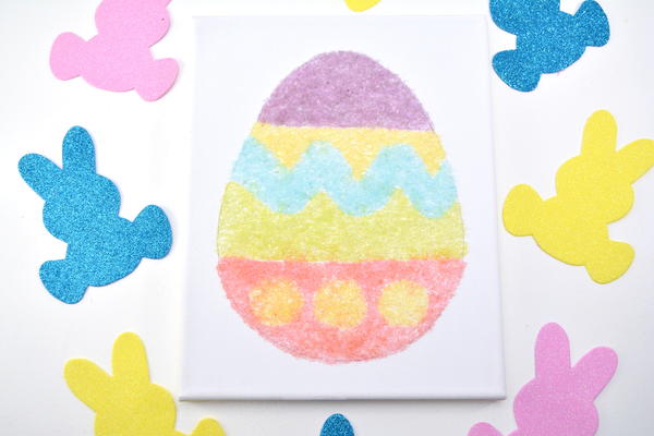 Salt Glitter Easter Egg Canvas Art