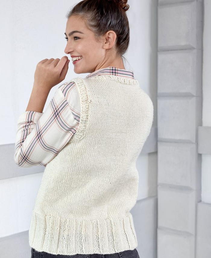Knit Vest Pattern in the Round | AllFreeKnitting.com