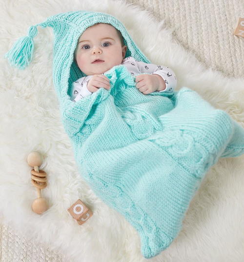 Cabled Baby Cocoon Pattern