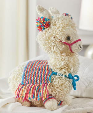 Cute Knit Llama Pattern