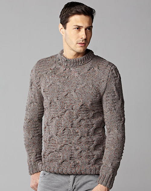Generic Mens Print Pattern V-Neck Slim Fit Knitting Pullover Sweaters