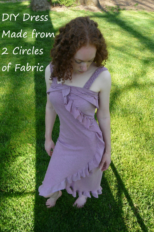 DIY Dress Made From 2 Circles of Fabric