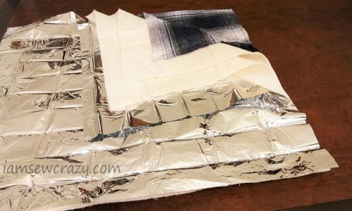 Ironing Pad Made With a Mylar Emergency Blanket