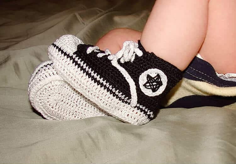 Crochet converse baby tennis shoes Clearance