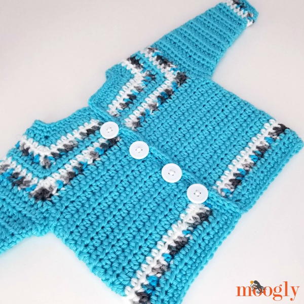 10 Free Crochet Baby Sweater Patterns 