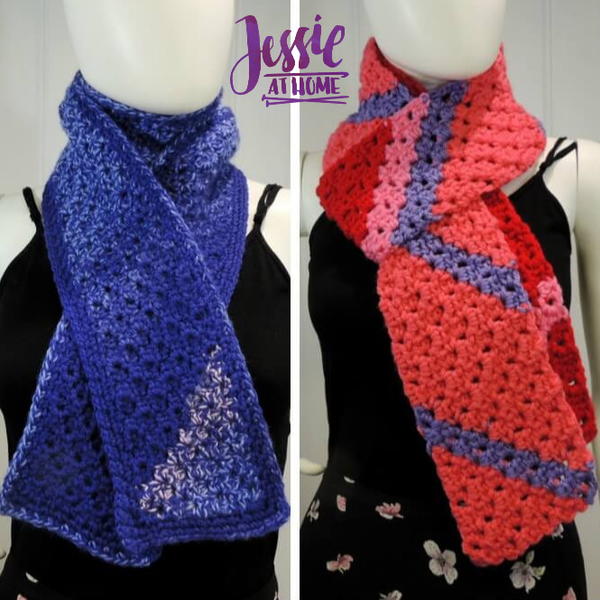 Scarf Squared – Half Double Crochet C2C Box Stitch