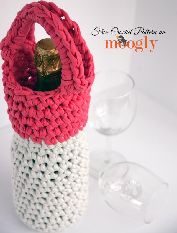 Wine Bottle Cover With Coasters , Crochet Pattern , Crochet Bottle Cozy 