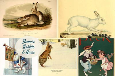 Printable Vintage Easter Bunny, Rabbits and Hares