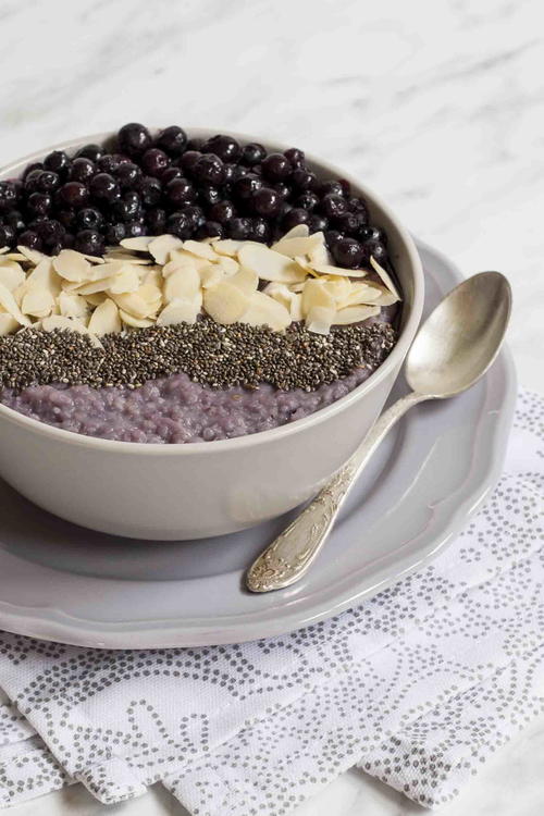 Warm Blueberry Millet Porridge
