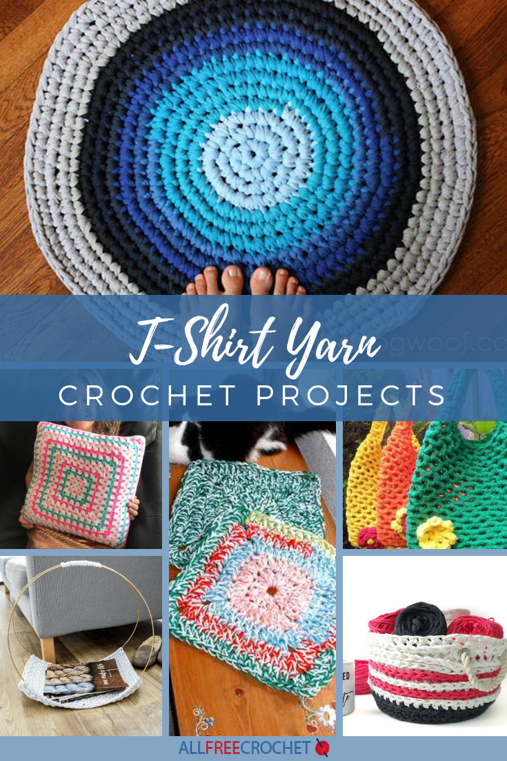 Useful Things To Crochet For Home - tshirt yarn and crochet patterns