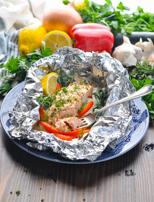 Greek Salmon Baked in Foil