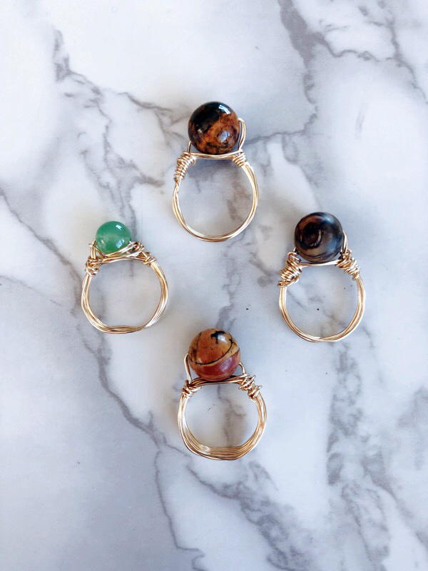 How to Make Stone and Wire Wrapped Rings | FaveCrafts.com
