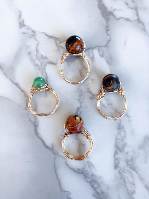 How to Make Stone and Wire Wrapped Rings