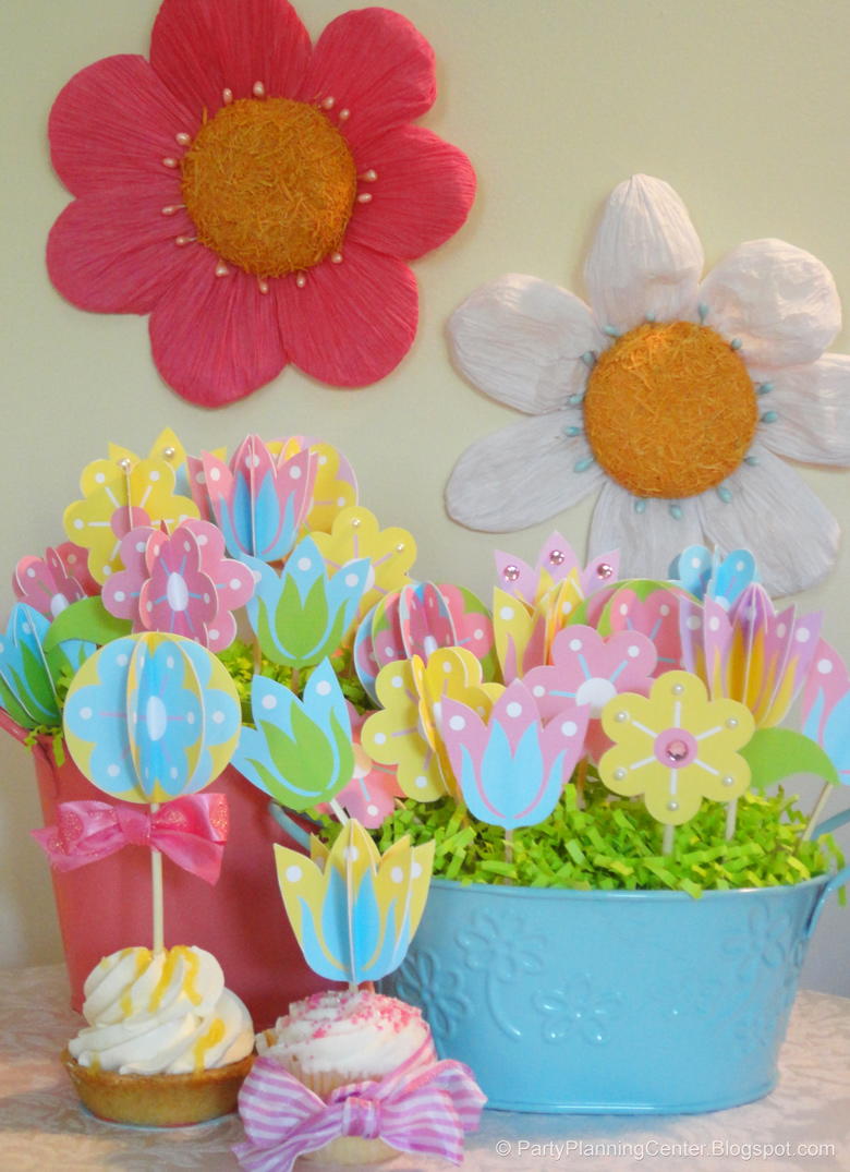 Cheerful Printable Pastel Flowers | AllFreePaperCrafts.com