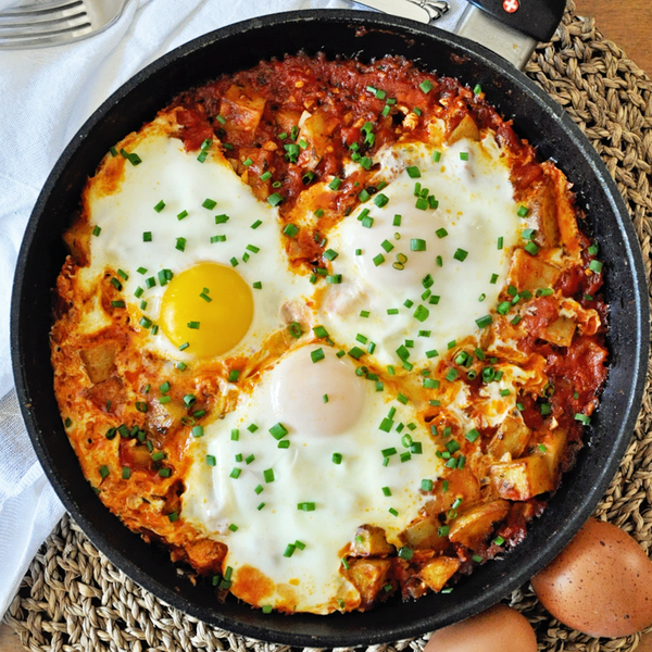The Ultimate Breakfast Skillet with Roasted Potatoes and Eggs