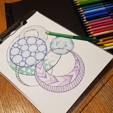 Geometric Circle Coloring Page