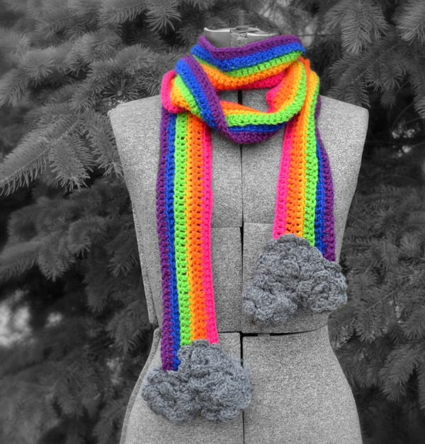 Rainy Day Rainbow Scarf