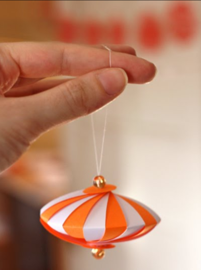 DIY Striped Paper Ornament