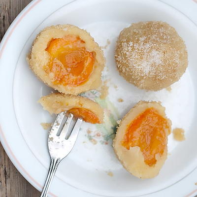 Apricot Dumplings (Marillenknoedel)