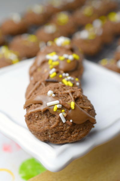 Chocolate Banana Cookies with Sprinkles