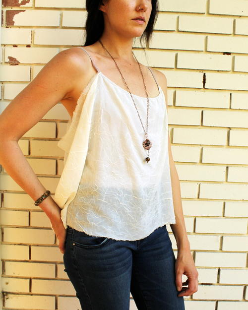 DIY Chiffon Tank Top Upcycle