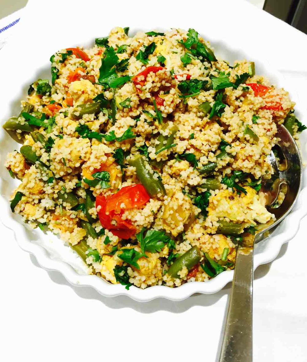 Homemade Couscous Curried Chicken