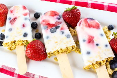 Yogurt & Berry Breakfast Popsicles
